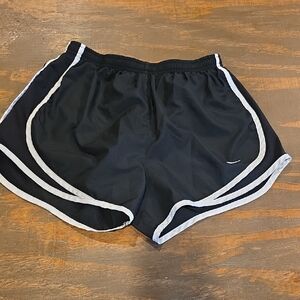 Nike Women's Black Shorts with White Accents